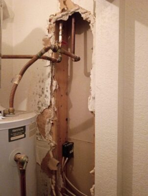 water heater leak